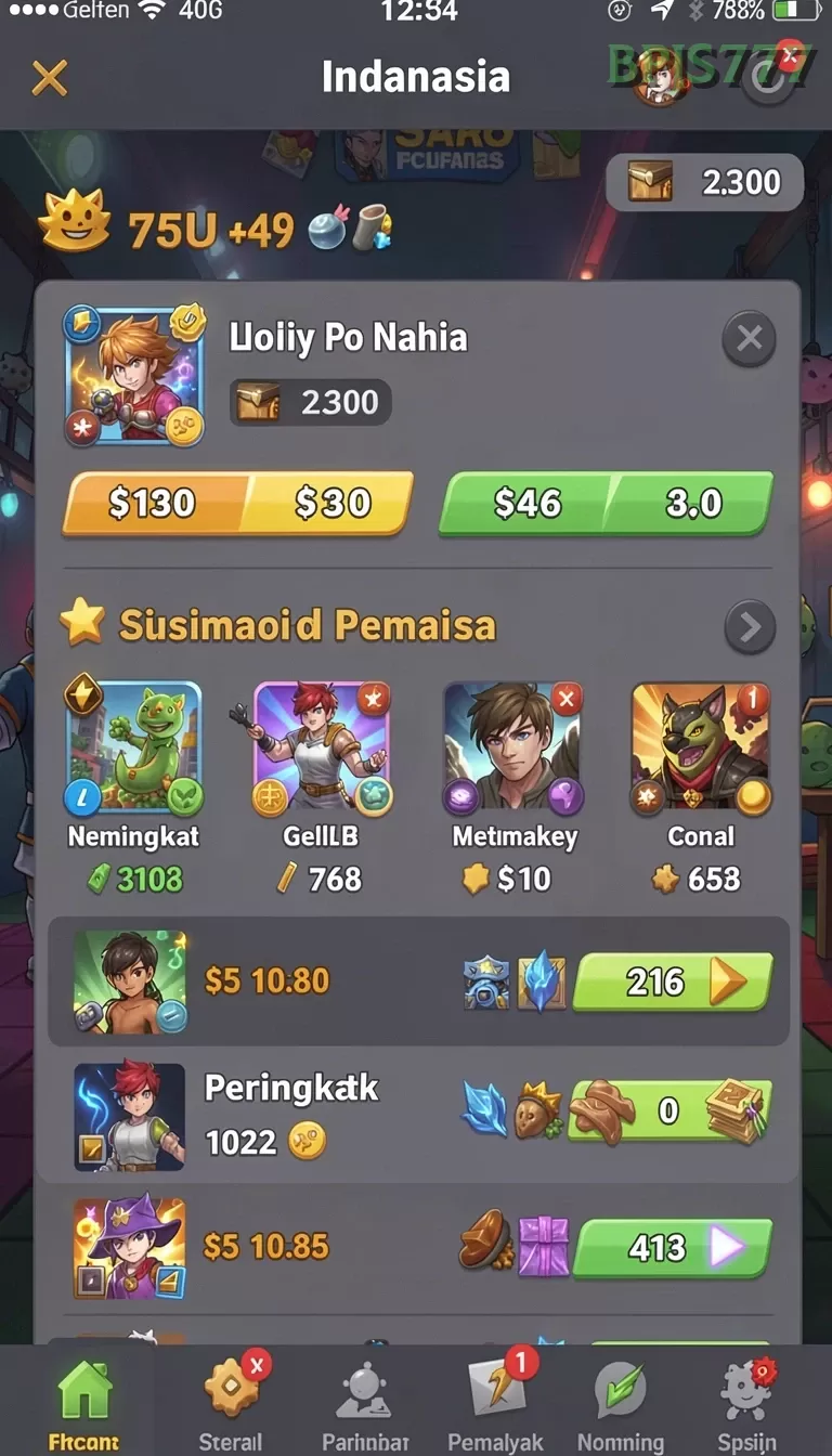 Cuplikan layar P200M — pengaturan akun
